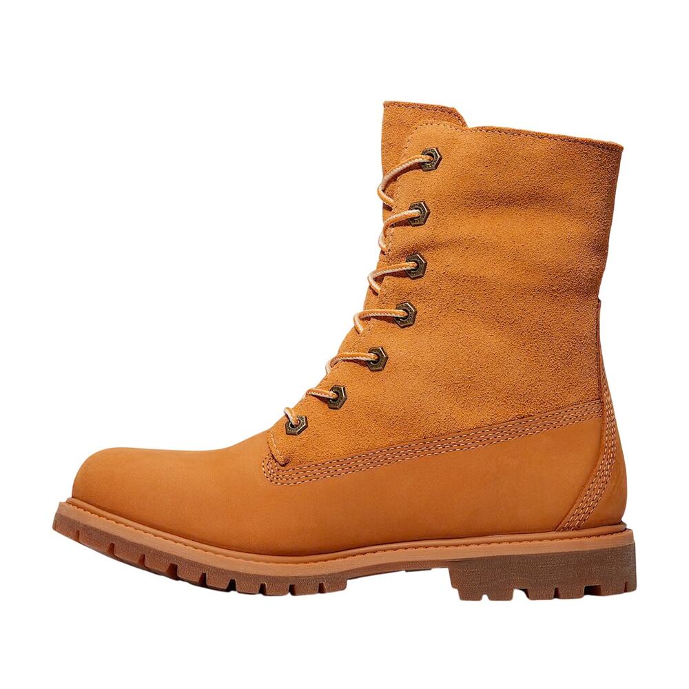 Timberland Linden Woods W/P Fleece Fold Down Women's Boots-Wheat Nubuck-Size:8.5 - Picture 9 of 13